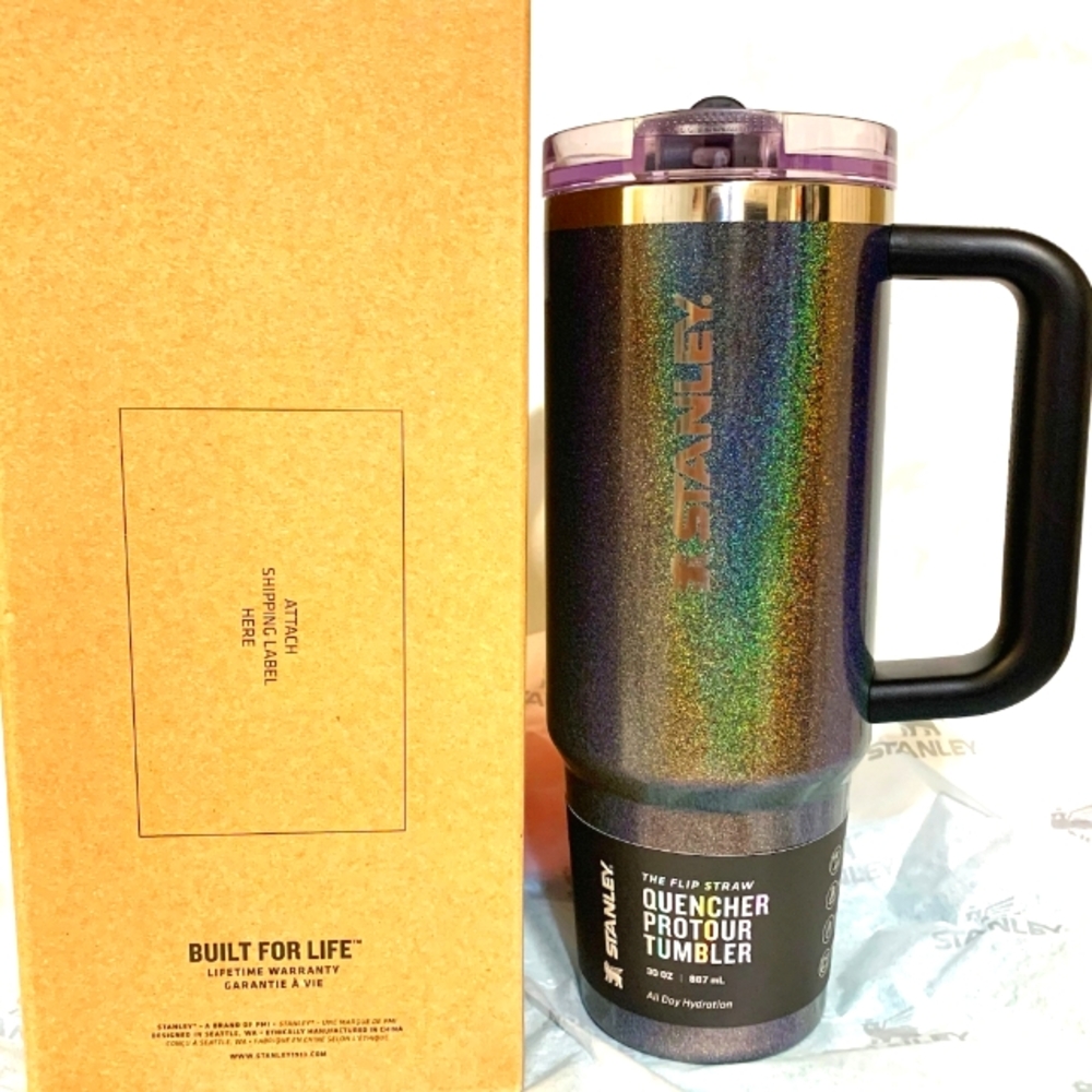 STANLEY QUENCHER PROTOUR FLIP STRAW 30OZ TUMBLER, MIDNIGHT GLITZ